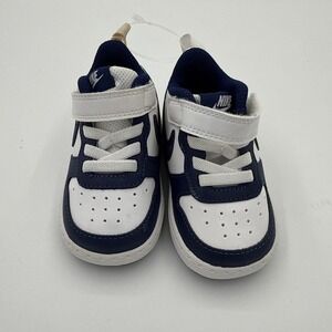 Nike Court Borough Low 2 Shoes Toddler 4C Blue & White